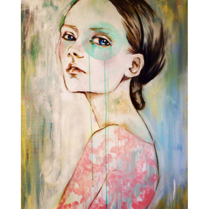 "Blue spot" Akryl på lærred 80 x 100