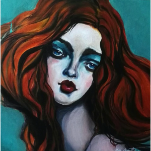Red Hair - 60 x 60 cm - Akryl på lærred